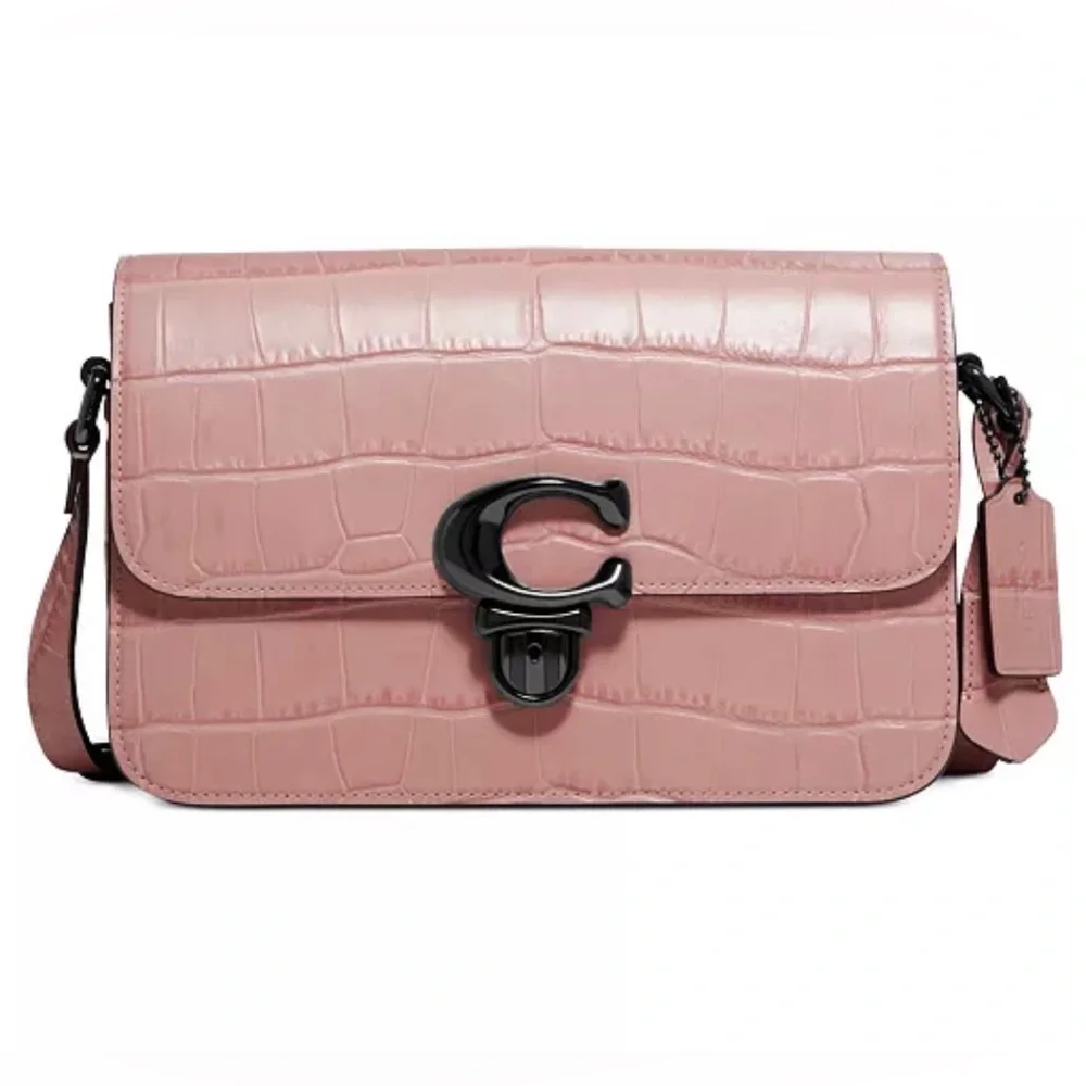 ❌SOLD❌ NWT Coach Studio Croc-Embossed Leather Shoulder Bag - Picture 13 of 14